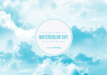 Watercolor Sky Background - Kostenloses vector #437811