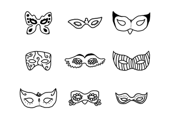 Set Of Masks - Kostenloses vector #437871
