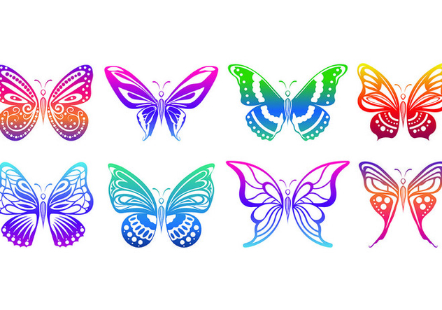 Set Of Mariposa Icons - vector gratuit #437911 
