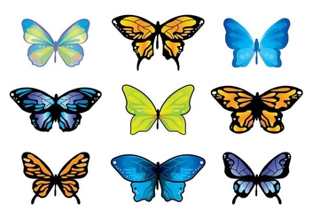 Mariposa Butterfly Vector Set - бесплатный vector #437981