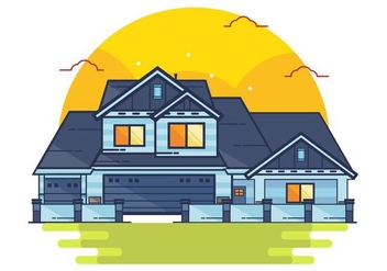 Vector Mansion House - Free vector #438011