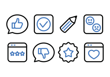 Testimonials and Feedback Icon Pack - Free vector #438031