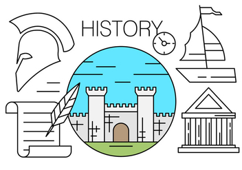Free Linear Icons About History - vector gratuit #438081 
