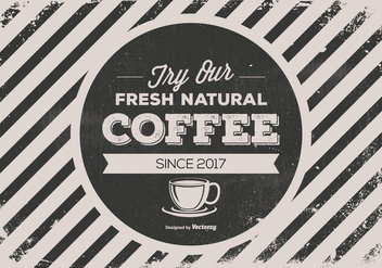 Retro Style Promotional Coffee Background - Free vector #438361