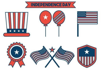 Independence Day Icon Vector Set - Free vector #438371