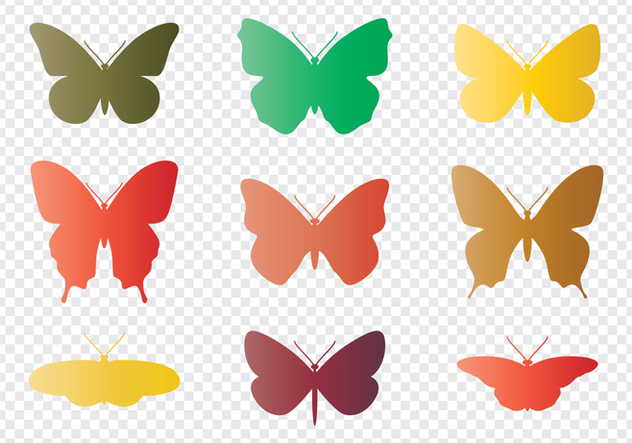 Butterflies Silhouettes - vector #438401 gratis