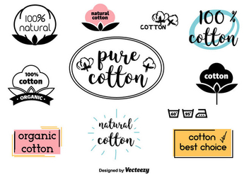 Cotton Vector Labels - vector gratuit #438461 