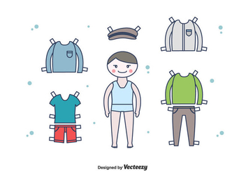 Free Paper Doll Boy Vector - Free vector #438531