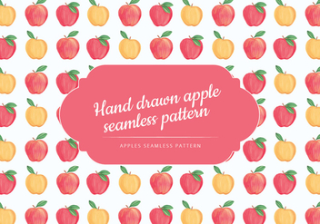 Vector Hand Drawn Apples Seamless Pattern - vector gratuit #438541 
