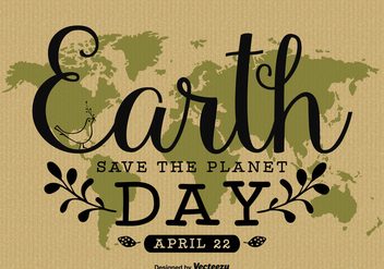 Earth Day Hand Written Poster Design - vector #438571 gratis