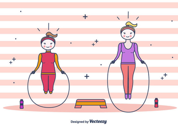 Skipping Rope Vector Background - Free vector #438691