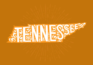 State of Tennessee Lettering - vector gratuit #438781 