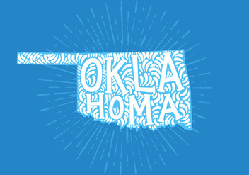 Oklahoma state lettering - бесплатный vector #438841