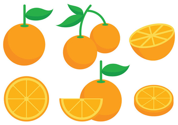 Clementine Vector Icons - vector gratuit #439381 