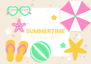 Free Vector Summer Time Illustration - Free vector #439591