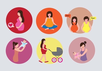 Maternity Icon Illustration Vectors - vector gratuit #439631 