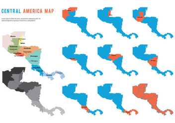 Central America Map Vector - бесплатный vector #439691