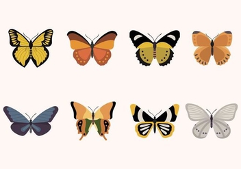 Flat Butterfly Vectors - Free vector #439871