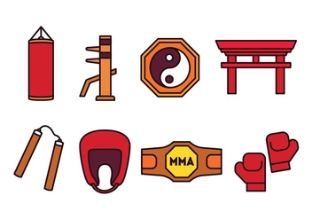 Martial Arts Icon Pack - Free vector #439891