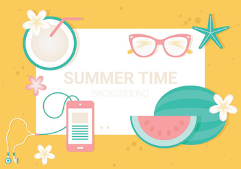 Free Summer Time Vector Illustration - Free vector #440181