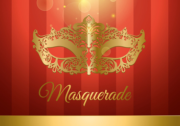 Masquerade Ball Gold and Red Free Vector - Kostenloses vector #440221