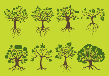 Tree With Roots Free Vector - Kostenloses vector #440261