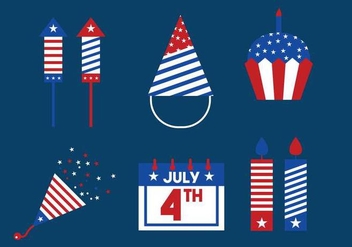Independence Day Icon Vector Set - Free vector #440311