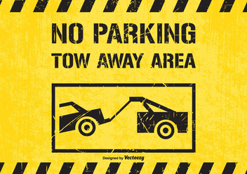 No Parking Tow Away Area Traffic Sign Vector - Free vector #440471