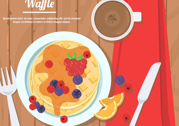 Strawberry Honey Waffle - vector gratuit #440581 