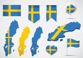 Sweden Map Vector - бесплатный vector #440731