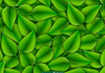 Vector Green Leaves Seamless Pattern - vector #441081 gratis