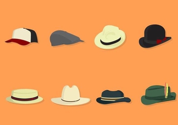 Flat Hat Collections - vector #441211 gratis