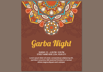 Garba Poster Template - vector #441591 gratis