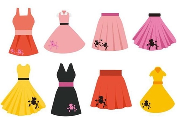 Free Poodle Skirt Costume Vector - Free vector #441621