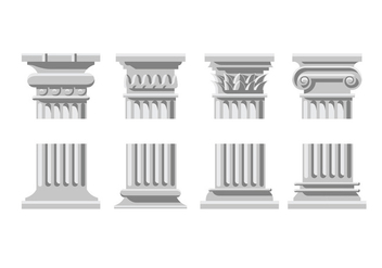 Roman column icons - vector #441911 gratis
