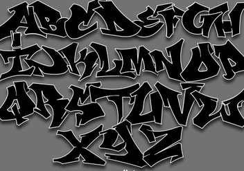 Vector Graffiti Alphabet Letters - бесплатный vector #442371