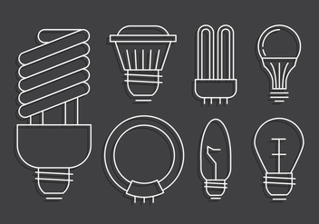 Linear Light Bulb Set - vector gratuit #442601 