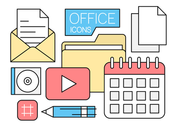 Free Linear Office Icons in Minimal Style - vector gratuit #442661 