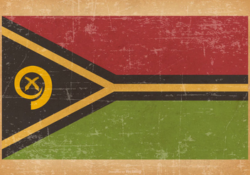 Old Grunge Flag of Vanuatu - vector gratuit #442721 