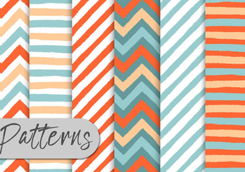 Colorful Stripes Pattern Set - vector gratuit #442961 
