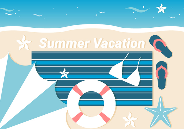 Free Summer Traveling Template Background - vector gratuit #443111 