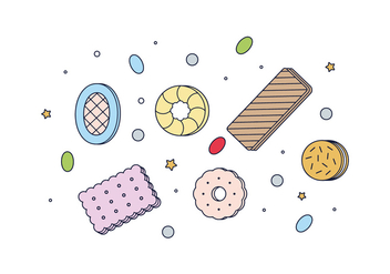 Free Cookies And Candies Vector - Free vector #443141