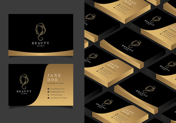Beauty Clinic Business Card Mockup Free Vector - Free vector #443191