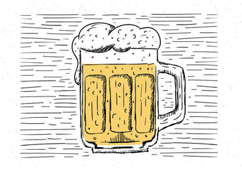 Free Hand Drawn Vector Beer Illustration - vector gratuit #443231 
