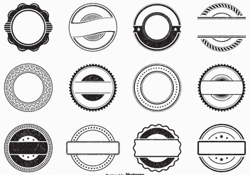 Black Empty Grunge Vector Rubber Stamps - Free vector #443361