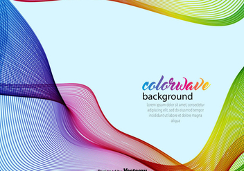 Abstract Background With Colorful Wave-Vector Template - бесплатный vector #443481