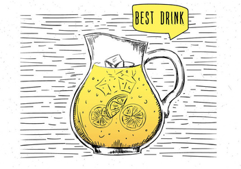 Free Hand Drawn Vector Lemonade Illustration - vector #443511 gratis
