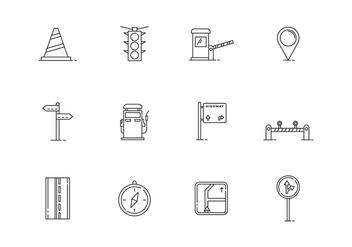 Outline Traffic Icons - Kostenloses vector #443621