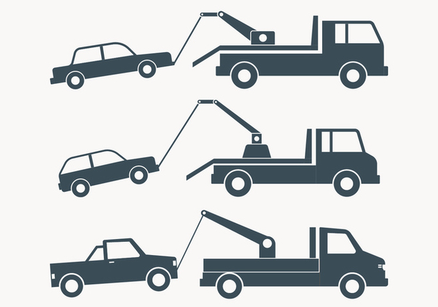 Towing Truck Simple Illustration - Free vector #444021