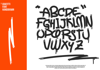 Graffiti Hand-drawn Vector Alphabet - бесплатный vector #444071